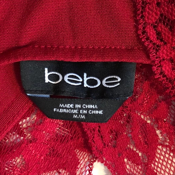 Red Lace Mini Dress by Bebe - Picture 4 of 4